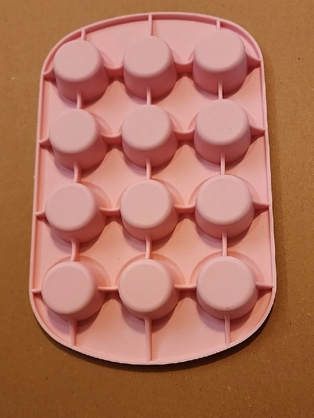 Pink 12-Cavity Silicone Mini Muffin Cupcake Tray